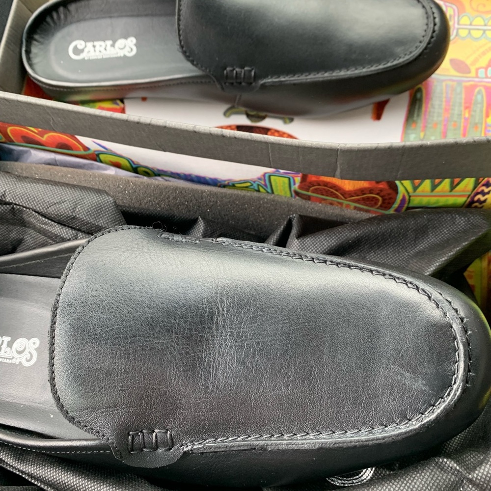 Black Carlos Leather Men's Loafers